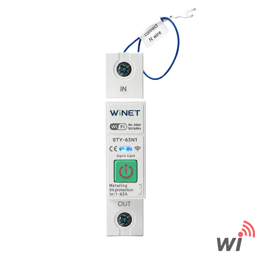 WINET S-63N1 WiFi Akıllı Enerji Koruma Rölesi | Enerji Ölçer | Tuya Smart