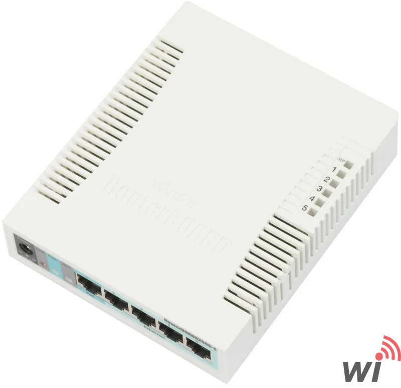 RB260GS  5 Port Gigabit Switch  / 1 Port SFP ( Fiber Converter )