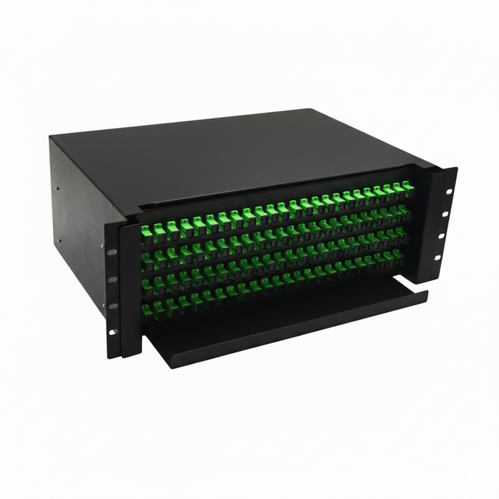 FBR-RACK-96-SC-APC-FULL FIBER RACK TIPI 96 CORE SC APC - 4 KASETLI ODF - HAZIR