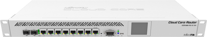 CCR1009-7G-1C-1SPLUS EOL - Cloud Core Router 1009-7G-1C-1S+ 1x Combo Port ,7xGbit LAN ,L6 Firewall / Router