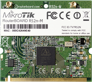 R52nM 802.11a/b/g/n Dual Band MiniPCI card with MMCX connectors
