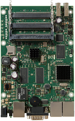 RB435G RouterBOARD 435G, 3 Gigabit LAN, 5 miniPCI, RouterOS L5, 2 USB ports
