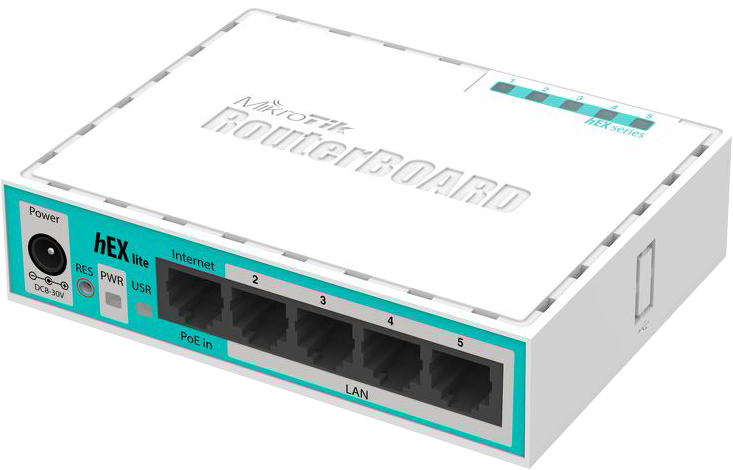 RB750r2 Mikrotik RB750r2 Hex Lite, 5 Port Lan , L4, Router / Firewall / Hotspot