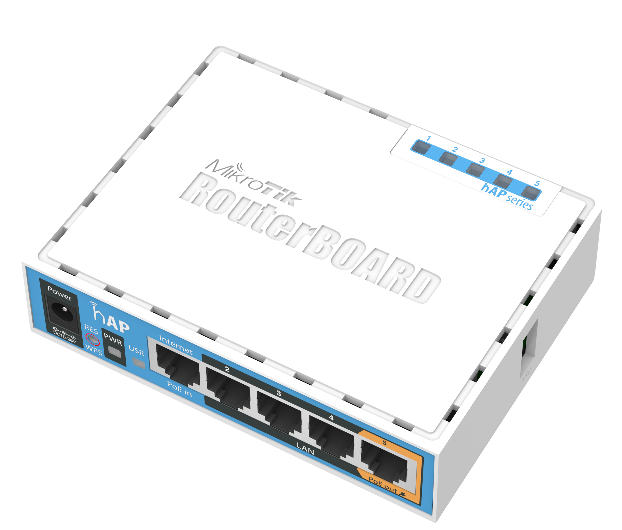 RB951Ui-2nD Mikrotik 951Ui-2nD hAP, 5xLAN, 2.4 Ghz, L4, Ap / Router / Firewall / Hotspot