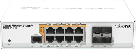 Cloud Router Switch CRS112-8P-4S Poe ,Fiber Switch